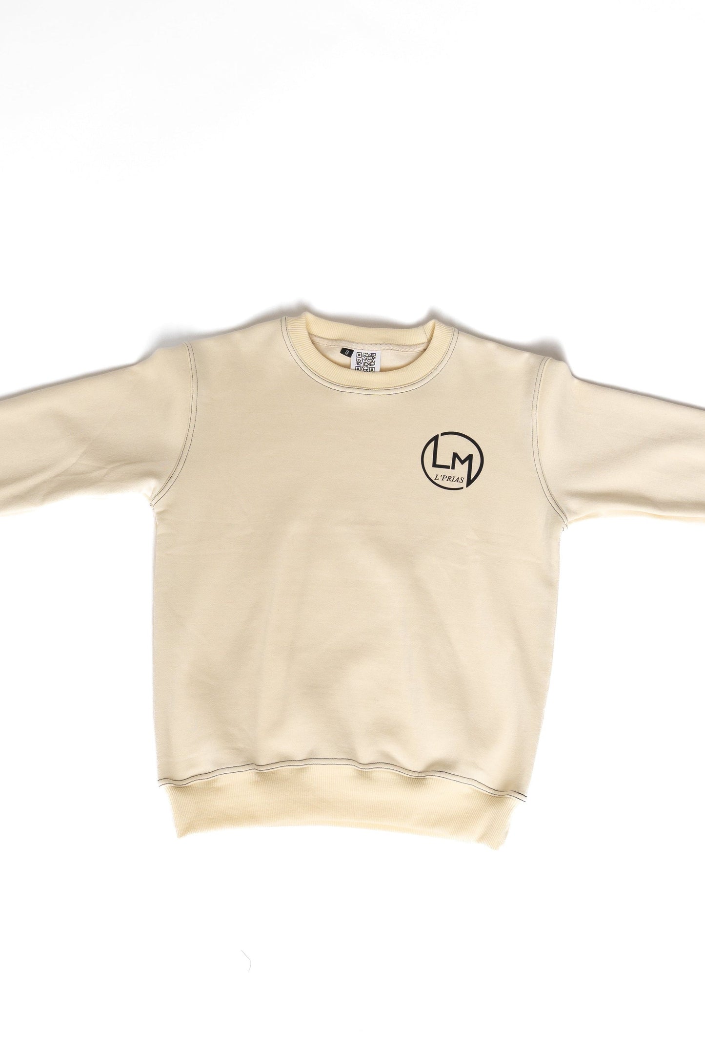 Creme Blackout Sweater - Unisex - Cotton Fleece