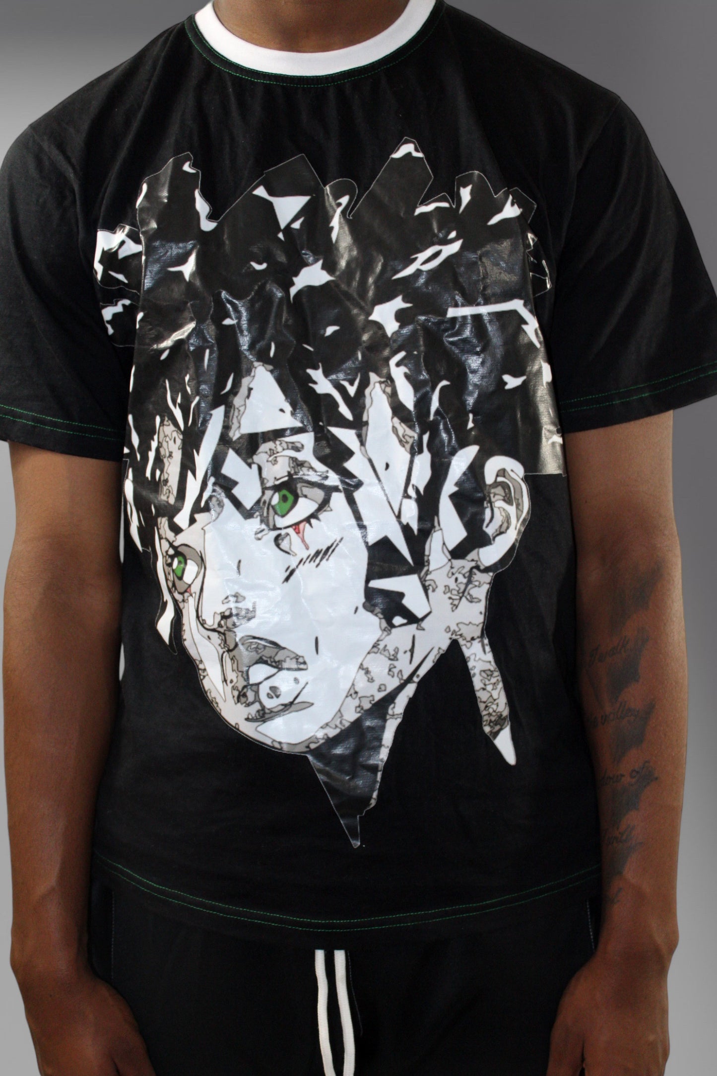 Black Graphic Tee & 3D Pocket Pants - Survival Set