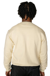 Creme Blackout Sweater - Unisex - Cotton Fleece