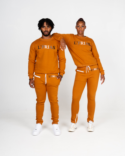 Chestnut Brown Sweatsuit - Brown Wonders - Cotton Fleece