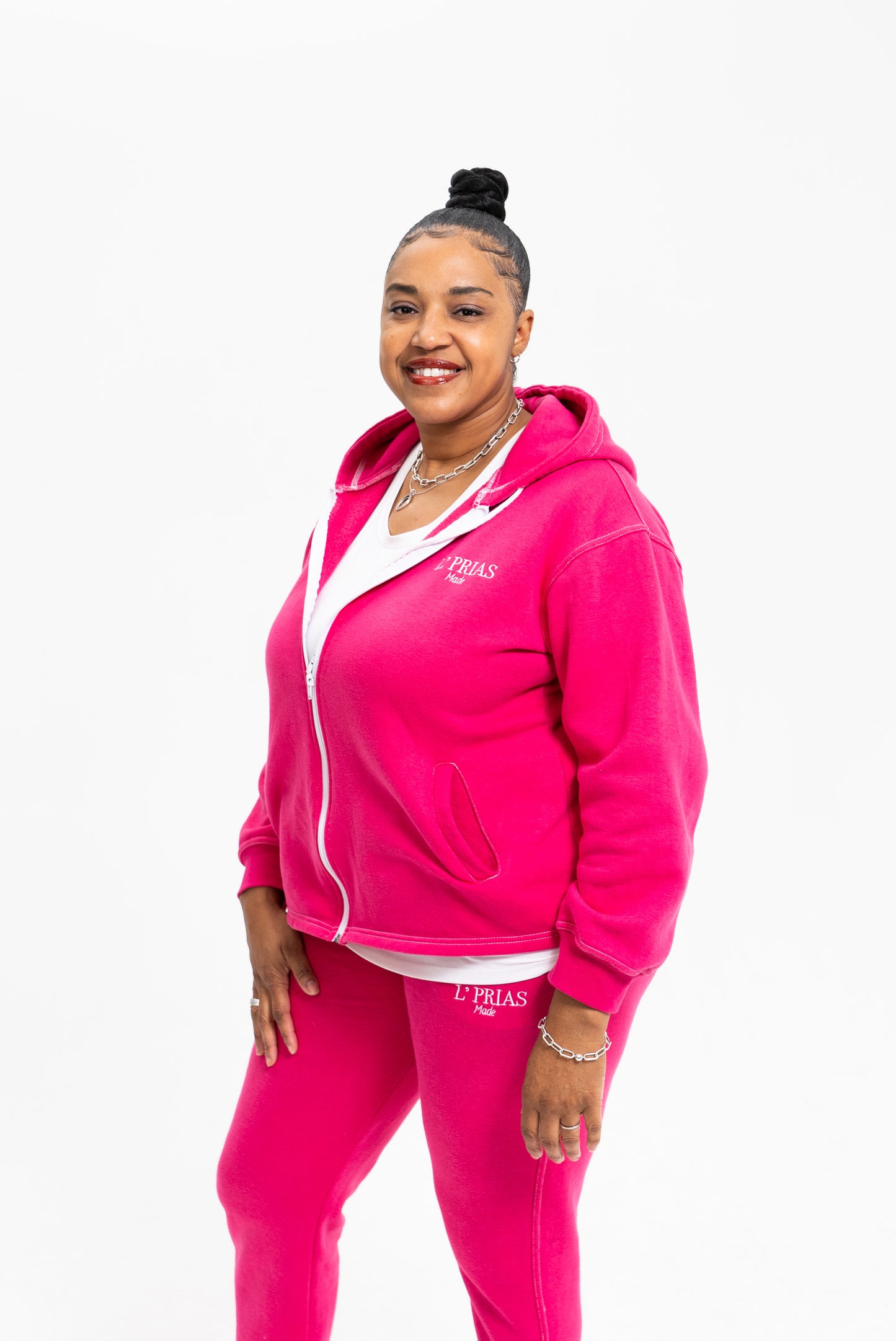 Pink Sweatsuit - Cotton Fleece - Lightweight & Cozy