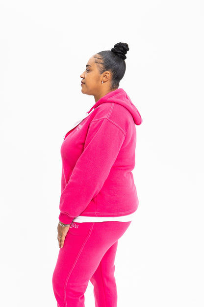 Pink Sweatsuit - Cotton Fleece - Lightweight & Cozy