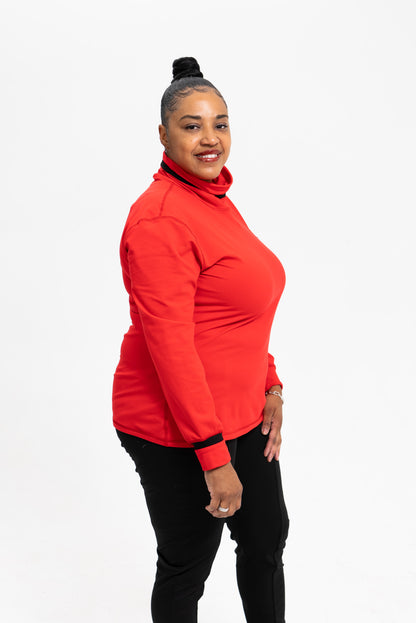 Red & Black Workout Top - Hot Stretch - Lightweight