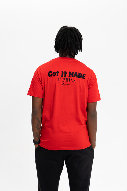 Red & Black T-shirt - Made Tee's - Unisex - Jersey Cotton