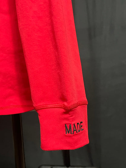 Red & Black Workout Top - Hot Stretch - Lightweight